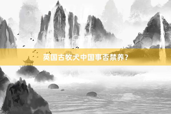 英国古牧犬中国事否禁养？
